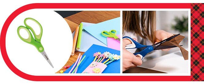 Ciseaux Scotch™ et exemples d'utilisation - création d'œuvres d'art et de projets scolaires
