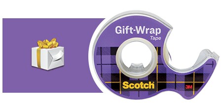 Ruban d’emballage cadeau Scotch® et exemple d’utilisation : emballer un cadeau
